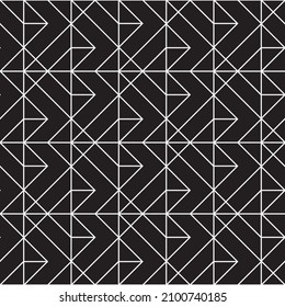 Seamless   vector pattern. Abstract geometric reticulate background. Monochrome  stylish texture.