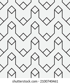 Seamless   vector pattern. Abstract geometric reticulate background. Monochrome  stylish texture.