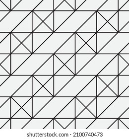 Seamless   vector pattern. Abstract geometric reticulate background. Monochrome  stylish texture.