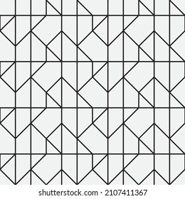 Seamless   vector pattern. Abstract geometric reticulate background. Monochrome  stylish texture.