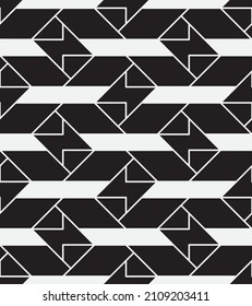 Seamless   vector pattern. Abstract geometric reticulate background. Monochrome  stylish texture.