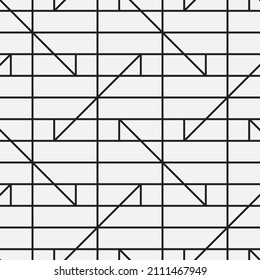 Seamless   vector pattern. Abstract geometric reticulate background. Monochrome  stylish texture.