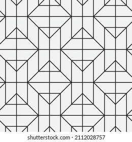 Seamless   vector pattern. Abstract geometric reticulate background. Monochrome  stylish texture.