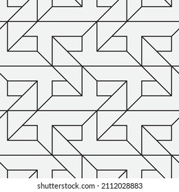 Seamless   vector pattern. Abstract geometric reticulate background. Monochrome  stylish texture.