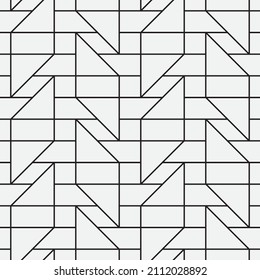Seamless   vector pattern. Abstract geometric reticulate background. Monochrome  stylish texture.