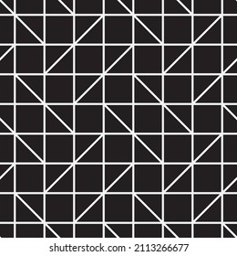 Seamless   vector pattern. Abstract geometric reticulate background. Monochrome  stylish texture.