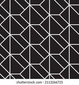 Seamless   vector pattern. Abstract geometric reticulate background. Monochrome  stylish texture.
