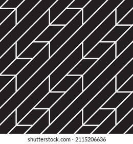 Seamless   vector pattern. Abstract geometric reticulate background. Monochrome  stylish texture.