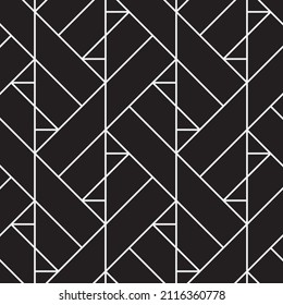 Seamless   vector pattern. Abstract geometric reticulate background. Monochrome  stylish texture.