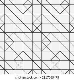 Seamless   vector pattern. Abstract geometric reticulate background. Monochrome  stylish texture.