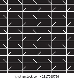 Seamless   vector pattern. Abstract geometric reticulate background. Monochrome  stylish texture.