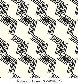 Seamless vector pattern. Abstract geometric reticulate background. Monochrome stylish texture