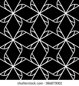 Seamless vector pattern. Abstract geometric background. Linear grid structure. Rectangular lattice with rounded angles.