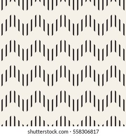 Seamless vector pattern. Abstract geometric background. Rhythmic zigzag structure. Monochrome stylish texture.