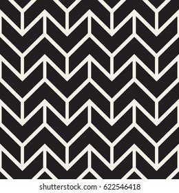 Seamless vector pattern. Abstract geometric lattice background. Rhythmic zigzag structure. Monochrome stylish texture with chevron lines.

