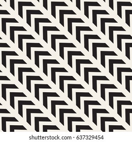 Seamless vector pattern. Abstract geometric lattice background. Rhythmic zigzag structure. Monochrome stylish texture with chevron lines.

