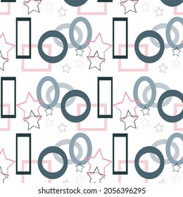 Seamless vector pattern with abstract geometry. Print for adult and children's clothing, textiles, stationery, gift wrapping.