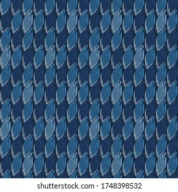 Seamless vector pattern of abstract graphic elements in blue shades