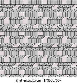 Seamless vector pattern abstract gray geometric. Art continuous illustration abstract