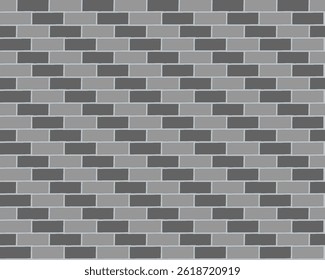 Seamless vector pattern. Abstract grey background with beautiful brick pattern. Repeating design and suitable for wallpaper, decoration, background, paper fabric, etc.