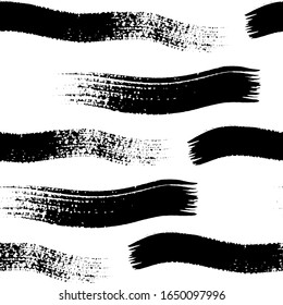 Seamless vector pattern. Abstract ink grunge background. Imprint, blot, brushstroke, mascara brush. 