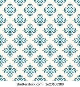 Seamless vector pattern with abstract lace ornament. Ethnic background with oriental motifs. Design for textiles, fabrics, clothes, paper, wallpapers, surfaces.