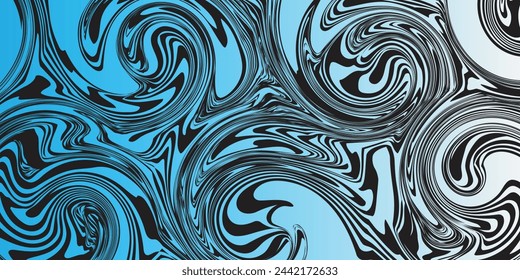 Seamless vector pattern. Abstract liquid art texture. Liquid monochrome strokes. Creative background with free form stains. Decorative design with distortion effect.