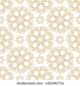 Seamless vector pattern with abstract mandala