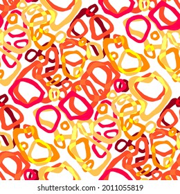 Seamless vector pattern with abstract modern doodles. Bright summer print. Trendy colorful background. Vintage geometric doodles.	