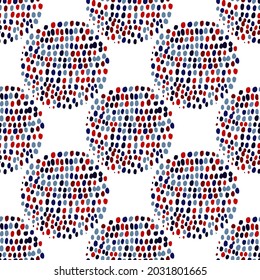 Seamless vector pattern with abstract modern doodles. Bright summer print. Trendy colorful background. Vintage geometric doodles.	