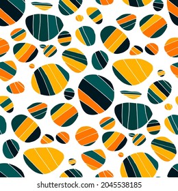 Seamless vector pattern with abstract modern doodles. Bright summer print. Trendy colorful background. Vintage geometric doodles.	