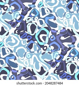 Seamless vector pattern with abstract modern doodles. Bright summer print. Trendy colorful background. Vintage geometric doodles.	