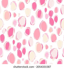 Seamless vector pattern with abstract modern doodles. Bright summer print. Trendy colorful background. Vintage geometric doodles.	