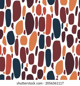 Seamless vector pattern with abstract modern doodles. Bright summer print. Trendy colorful background. Vintage geometric doodles.	