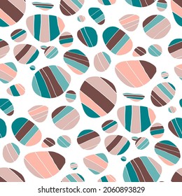 Seamless vector pattern with abstract modern doodles. Bright summer print. Trendy colorful background. Vintage geometric doodles.	