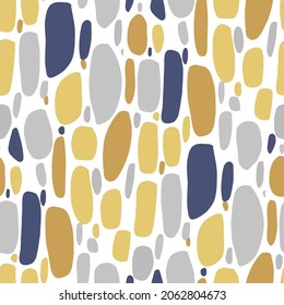 Seamless vector pattern with abstract modern doodles. Bright summer print. Trendy colorful background. Vintage geometric doodles.	