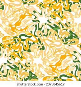 Seamless vector pattern with abstract modern doodles. Bright summer print. Trendy colorful background. Vintage geometric doodles.	