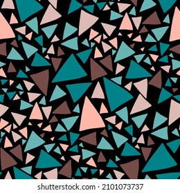 Seamless vector pattern with abstract modern doodles. Bright summer print. Trendy colorful background. Vintage geometric doodles.	
