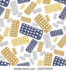 Seamless vector pattern with abstract modern doodles. Bright summer print. Trendy colorful background. Vintage geometric doodles.	