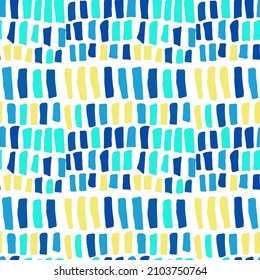 Seamless vector pattern with abstract modern doodles. Bright summer print. Trendy colorful background. Vintage geometric doodles.	