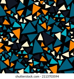 Seamless vector pattern with abstract modern doodles. Bright summer print. Trendy colorful background. Vintage geometric doodles.	