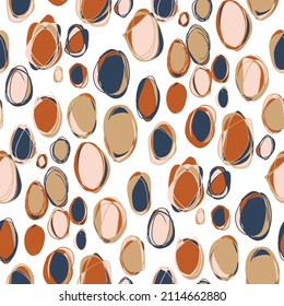 Seamless vector pattern with abstract modern doodles. Bright summer print. Trendy colorful background. Vintage geometric doodles.	