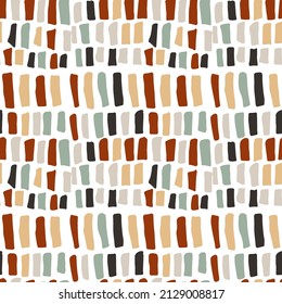 Seamless vector pattern with abstract modern doodles. Bright summer print. Trendy colorful background. Vintage geometric doodles.	