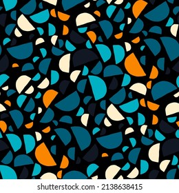 Seamless vector pattern with abstract modern doodles. Bright summer print. Trendy colorful background. Vintage geometric doodles.	