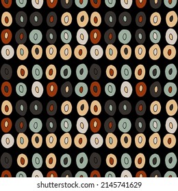 Seamless vector pattern with abstract modern doodles. Bright summer print. Trendy colorful background. Vintage geometric doodles.	