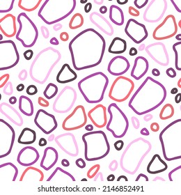 Seamless vector pattern with abstract modern doodles. Bright summer print. Trendy colorful background. Vintage geometric doodles.	