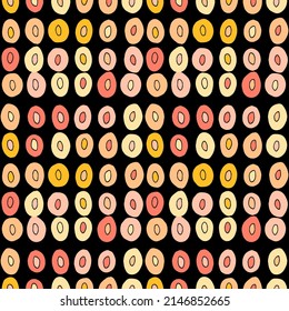 Seamless vector pattern with abstract modern doodles. Bright summer print. Trendy colorful background. Vintage geometric doodles.	