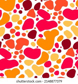 Seamless vector pattern with abstract modern doodles. Bright summer print. Trendy colorful background. Vintage geometric doodles.	