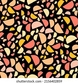 Seamless vector pattern with abstract modern doodles. Bright summer print. Trendy colorful background. Vintage geometric doodles.	