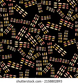 Seamless vector pattern with abstract modern doodles. Bright summer print. Trendy colorful background. Vintage geometric doodles.	